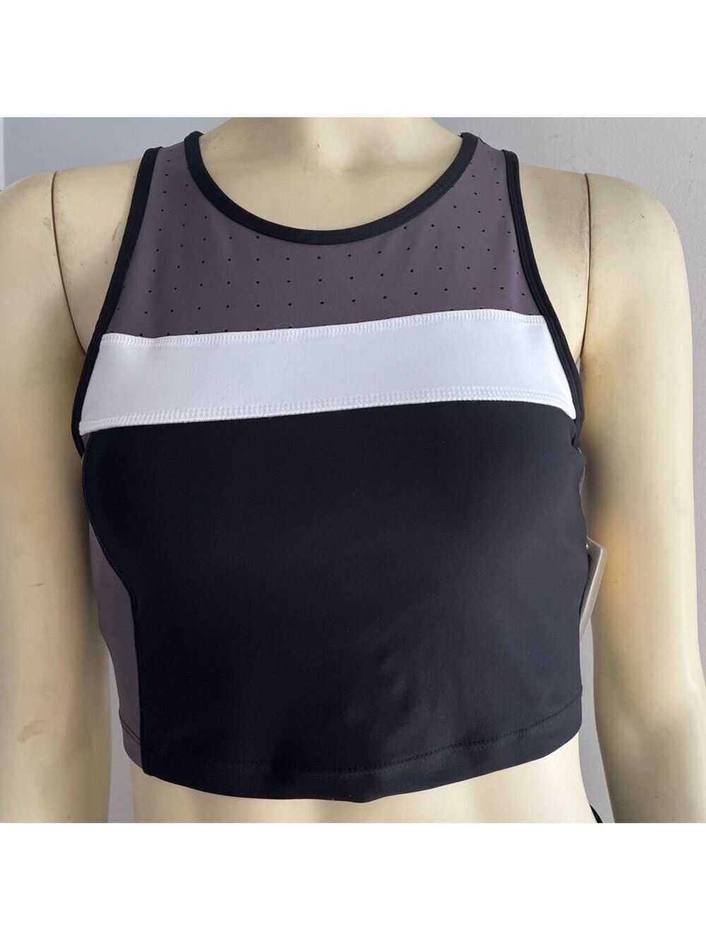 NWT C&C California Women’s Colorblock Workout Cropped Tank Sports Bra M